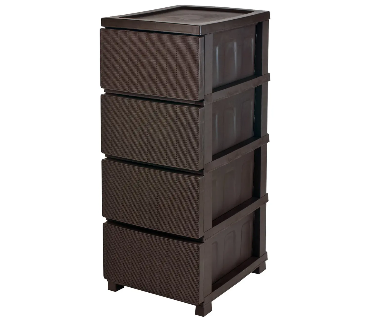 Комод R-Plastic ротанг на 4 ящика 35х45х86 см Коричневый (34001)