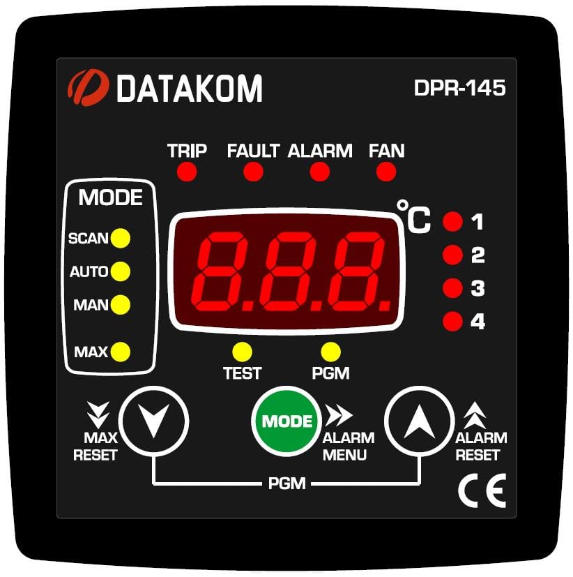 Контроллер температурной защиты MV трансформаторов DATAKOM DPR-145 AC источник питания - фото 1