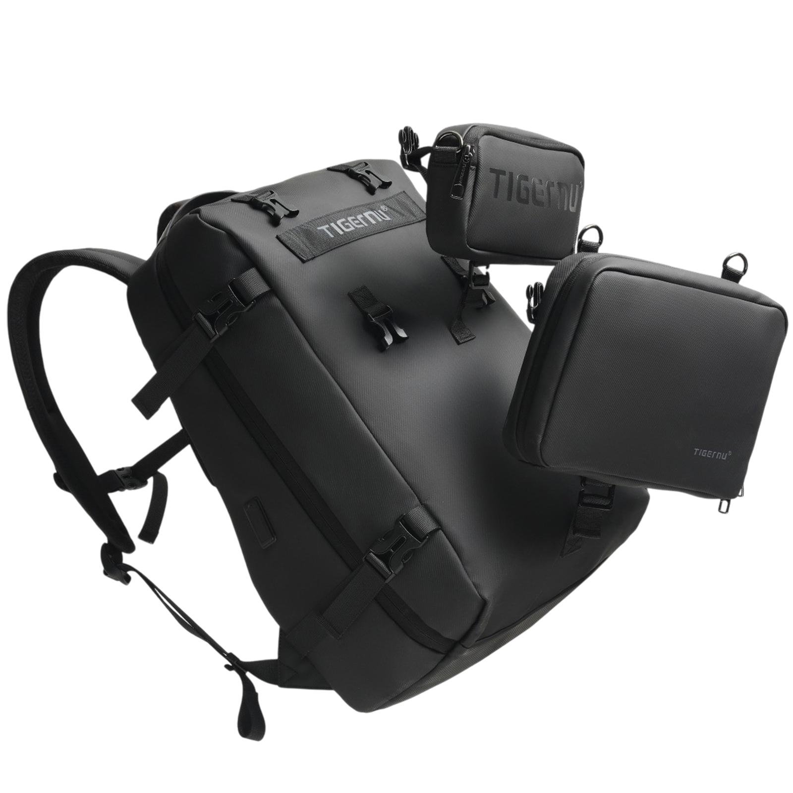Городской рюкзак со съемными сумками Tigernu T-B9836 15,6" кодовый замок 25 л Черный (TGN-T-B9836-7049)