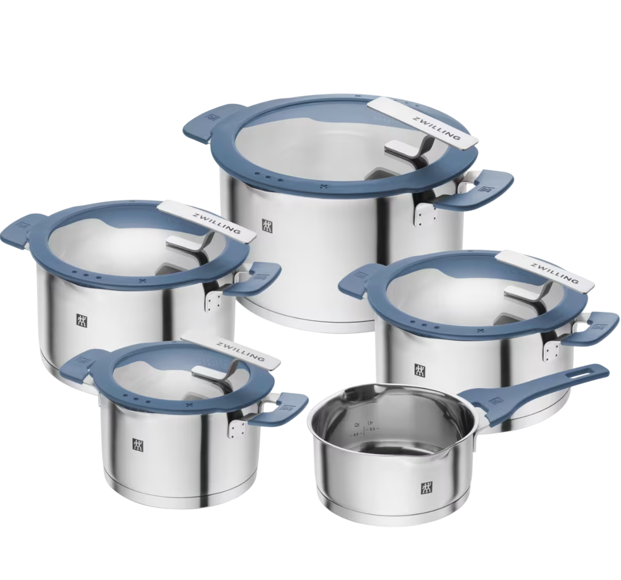 Набір каструль Zwilling Simplify 9 предметів Пастельно-блакитний (668700050)