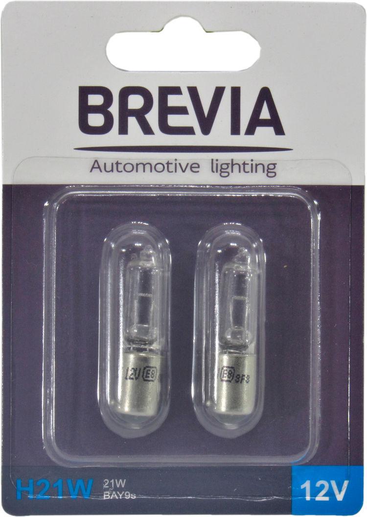 Лампочка с цоколем Brevia H21W 12V-21 Вт BAY9S 12329B2 BAY9S 2 шт.