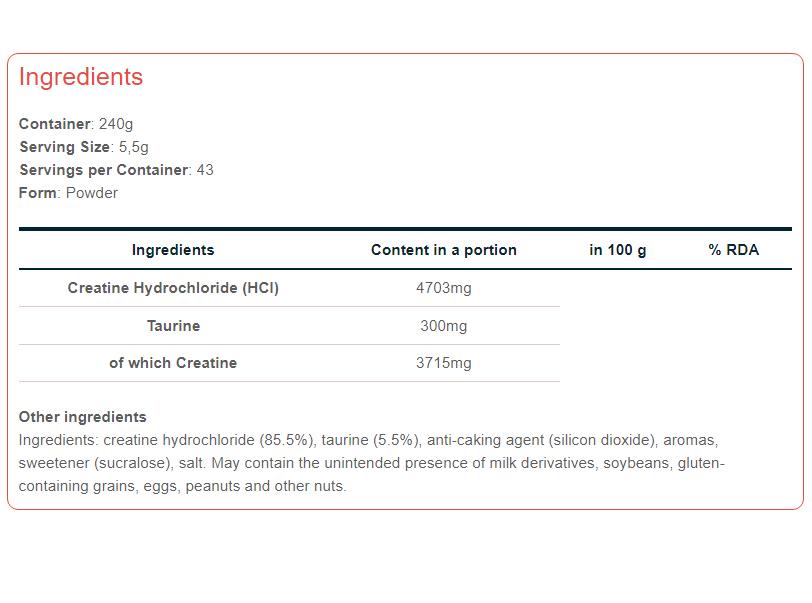 Креатин комплекс 6PAK Nutrition Creatine HCL 240 g /43 servings/ Lemonade - фото 3