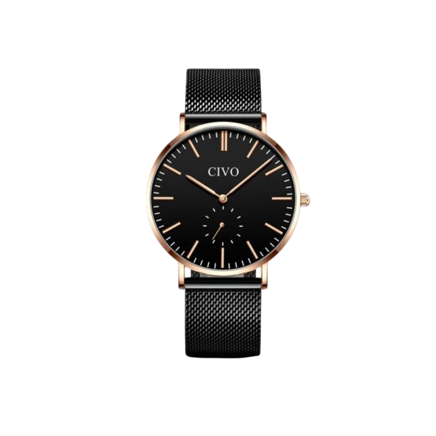 Мужские часы стильные MegaLith 8087M All Black (2595136915)