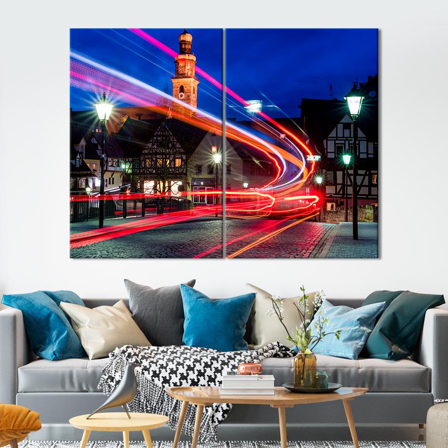 Настенний декор Городские ночные огни 165x122 см (A734-2)