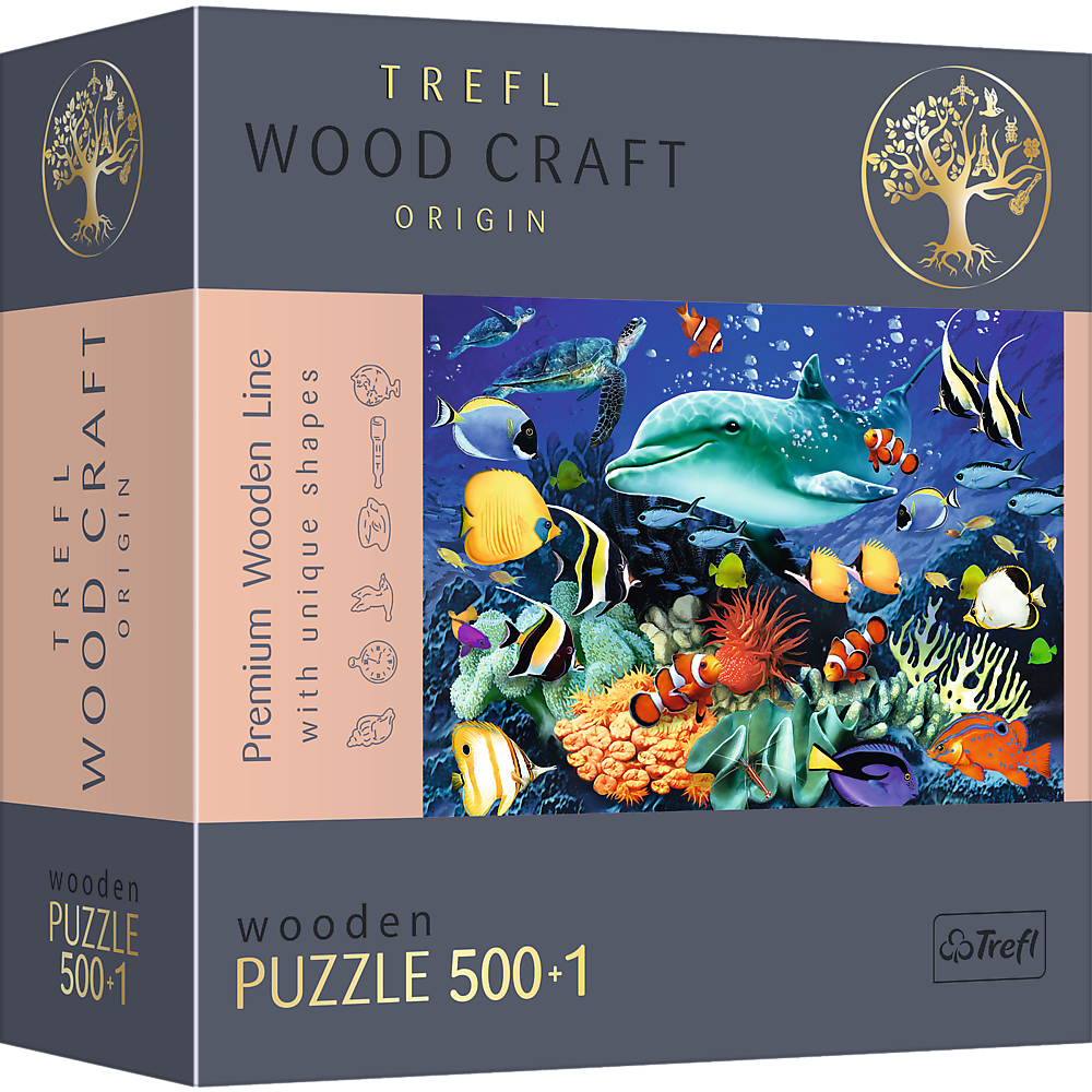 Пазлы фигурные из дерева Морская жизнь Trefl 500+1 элементов (5900511201536 20153)