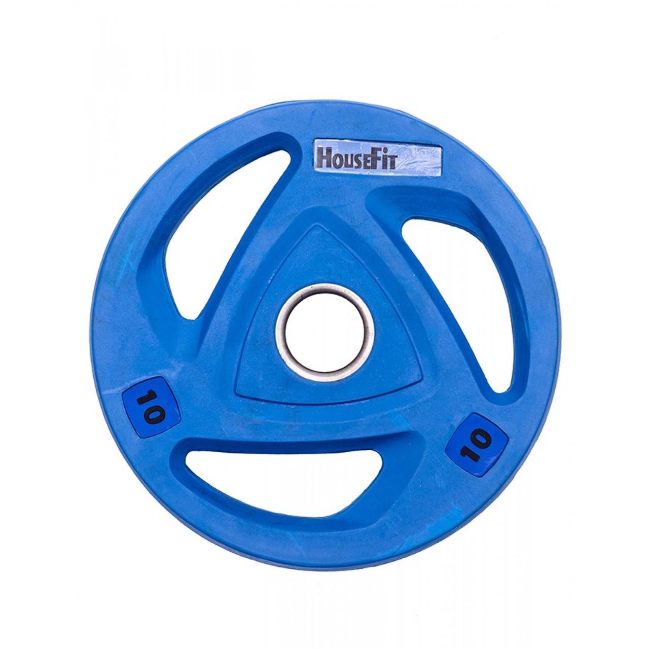 Диск олимпийский металлический HouseFit OR-102-10 окрашенный противоударный 10 кг d 50 мм (2431274962)