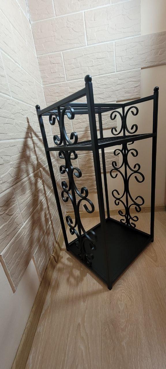 Дровниця кована 80х35х40 см Чорний (29614522) - фото 2 Дровниця кована 80х35х40 см Чорний (29614522) - фото 2