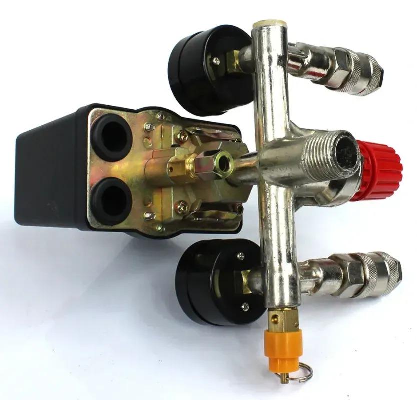 Прессостат 230/380 2 выхода/реле давления/редуктор/2 манометра/предохранительный клапан (29678982) - фото 5