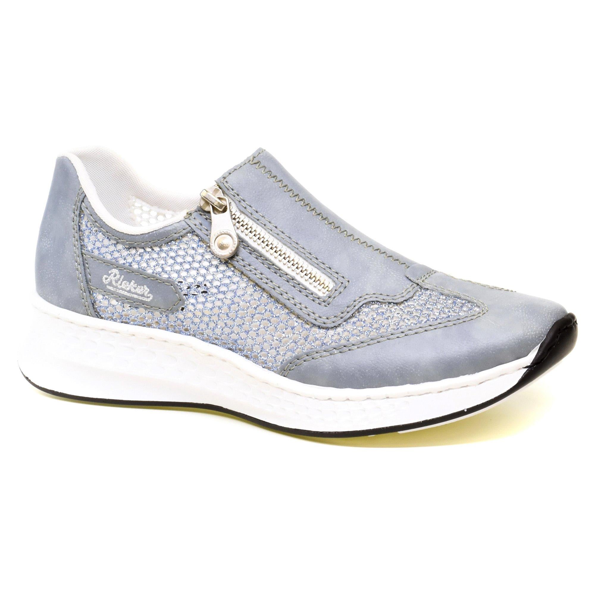 Слипоны женские Rieker р. 36 Голубой (089219-36)