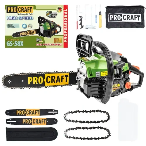 Бензопила ProCraft GS-58X 1,4 кВт шина/ланцюг 35 см/40 см (000009155) Бензопила ProCraft GS-58X 1,4 кВт шина/ланцюг 35 см/40 см (000009155)