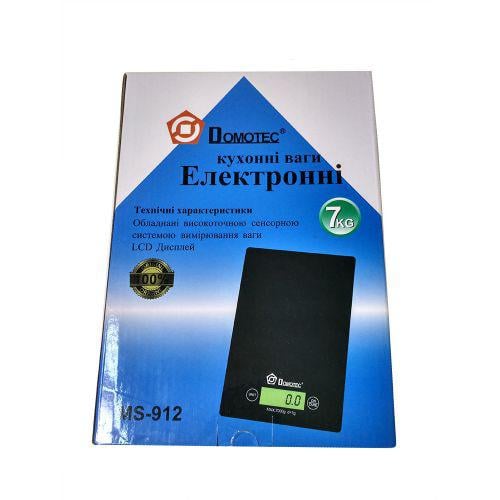 Ваги кухонні Domotec MS-912 електронні до 5 кг Чорний (SM0026) - фото 2