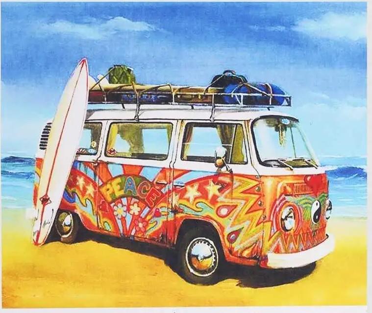Алмазная мозаика TK Group Хиппи фургончик 40х30 см (GB76252)