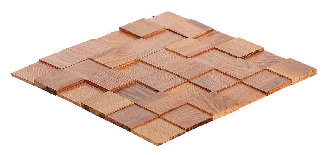 Панели для стен Wood Mosaica Tessera 3D деревянные 0,51 м2 Дуб светлый (03-d)