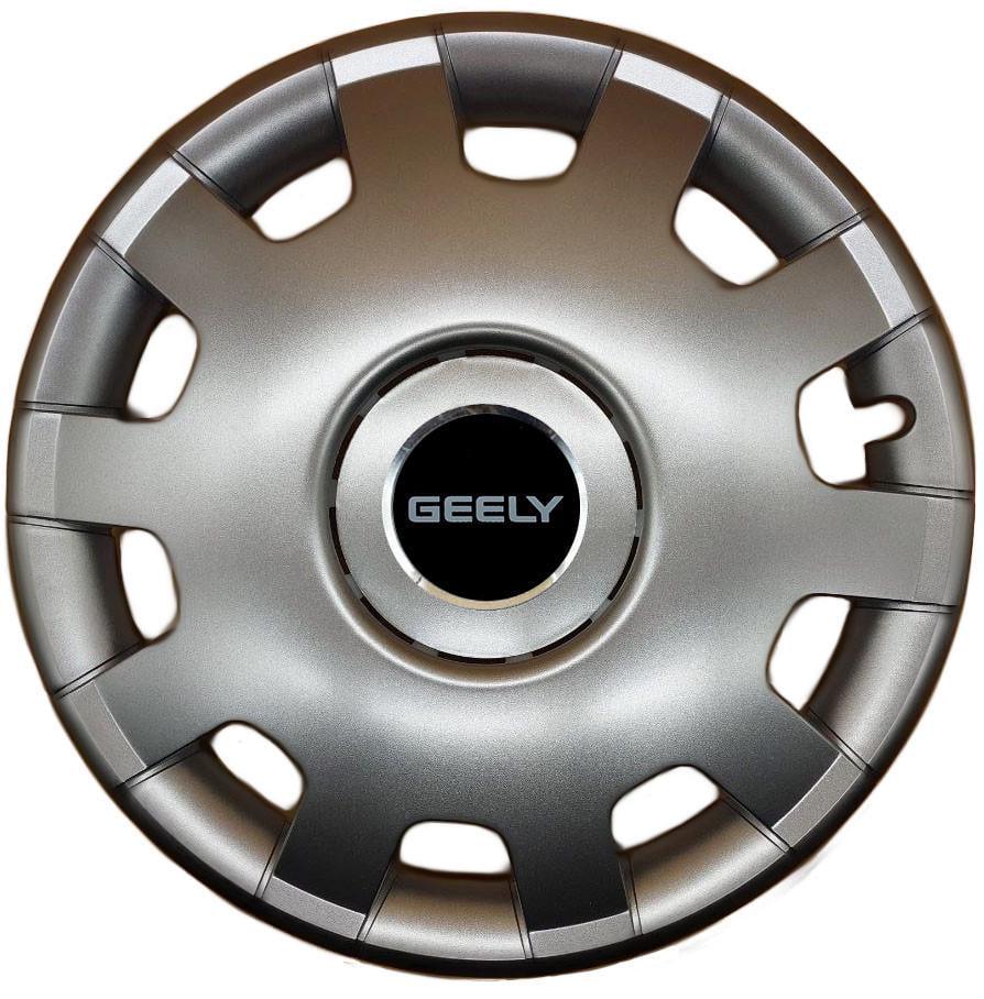 Колпаки SJS 212 с логотипом Geely 4 шт. R14 Серебряный (2789079917)