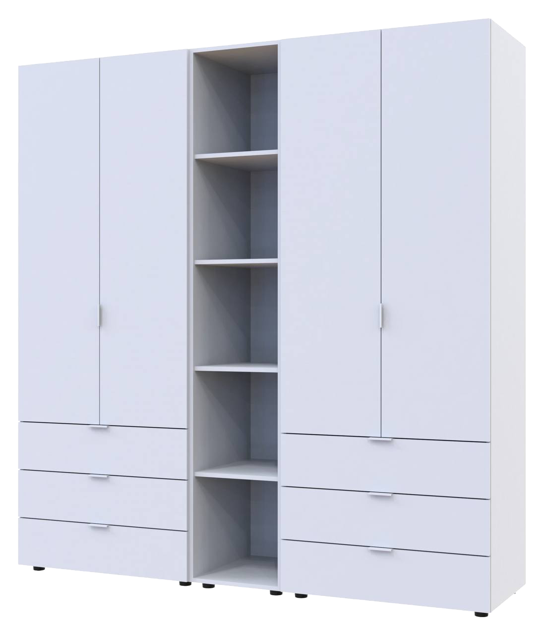 Комплект шкафов Doros Гелар 3 шт. 193,2х49,5х203,4 см Белый (DRS-011181)