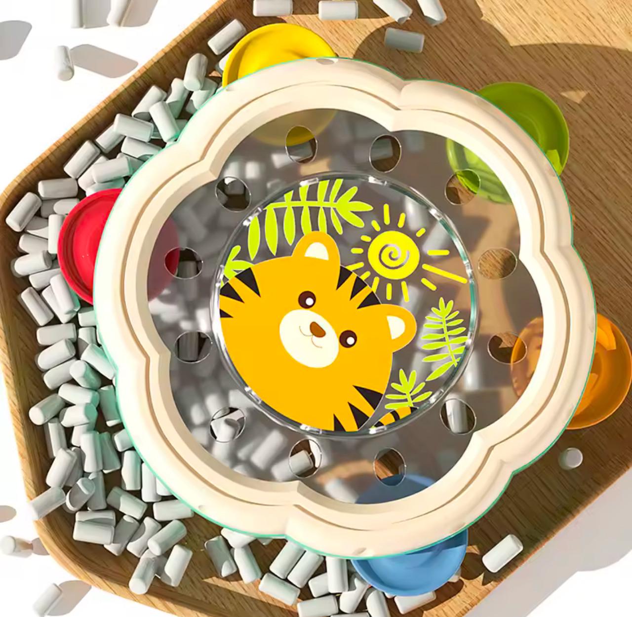 Дитячий бубон з дзвіночками та малюнком тигреня 17 см (74) - фото 2 Дитячий бубон з дзвіночками та малюнком тигреня 17 см (74) - фото 2