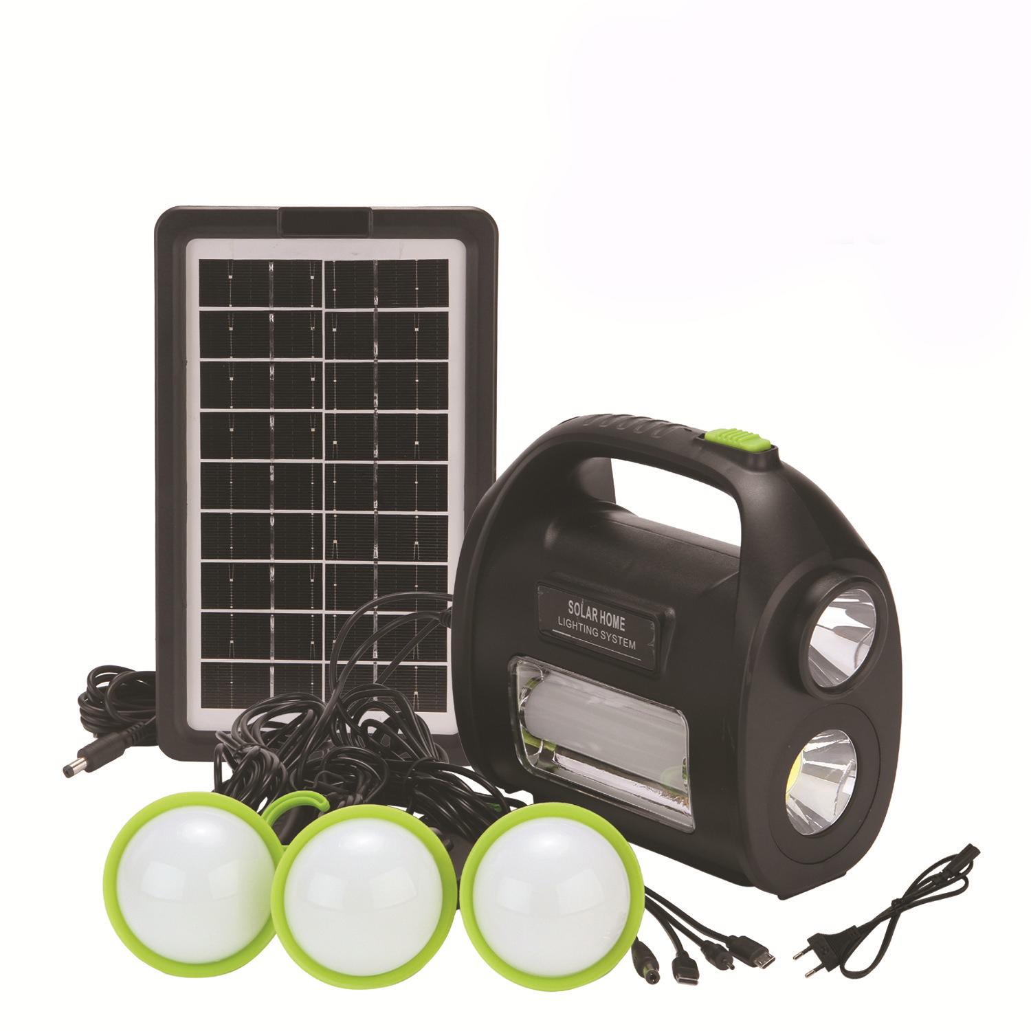 Портативная солнечная станция с фонарем и лампами 3шт. (1451463e) Портативная солнечная станция с фонарем и лампами 3шт. (1451463e)