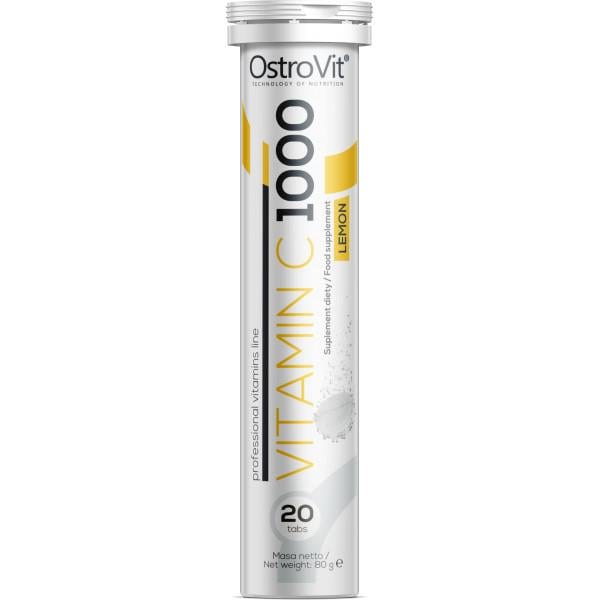 Витамин C для спорта OstroVit Vitamin C 1000 20 Tabs Lemon