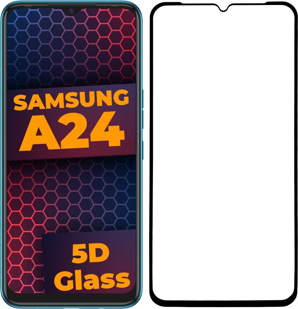 Скло 5D Samsung Galaxy A24 A245 захисне Full Glue Black (33536)