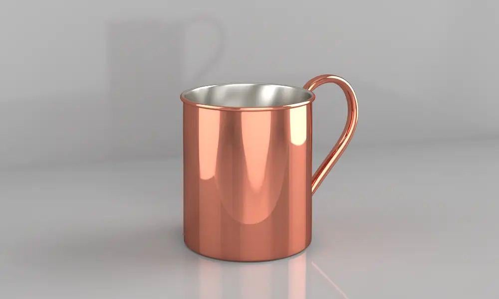 Кружка мідна з ручкою ZH 400 мл (0062)