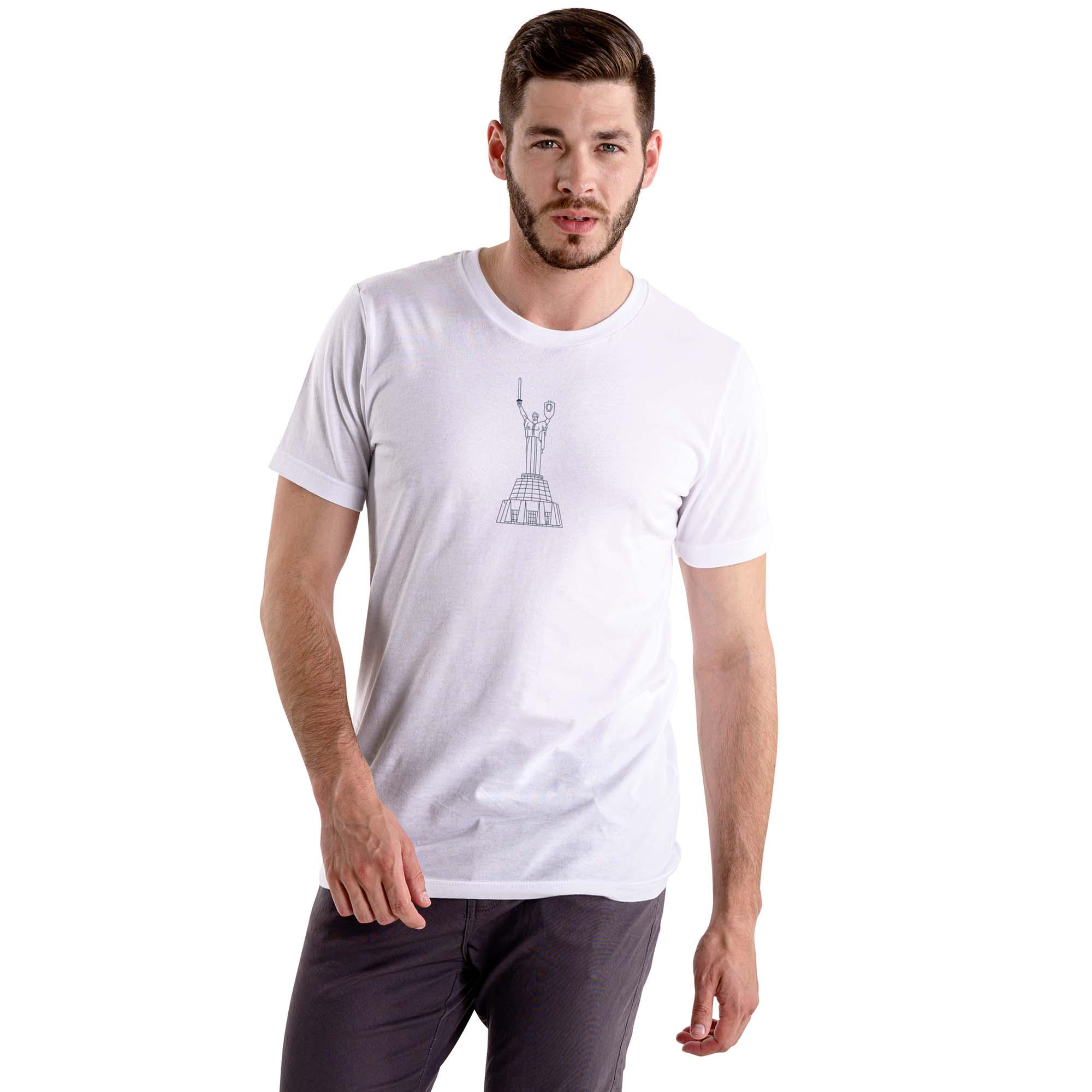 Футболка чоловіча Bramble з принтом Батьківщина-мати XL Білий (FTBLKCHBRMBL492)