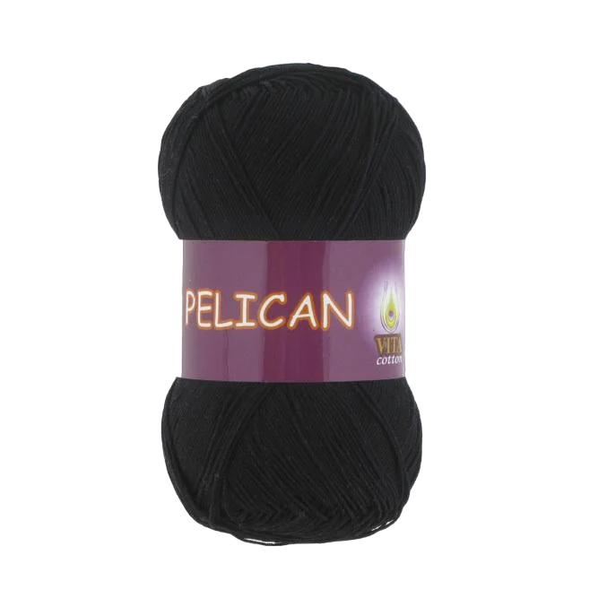 Пряжа Vita Cotton Pelican 3952 черный (3294)
