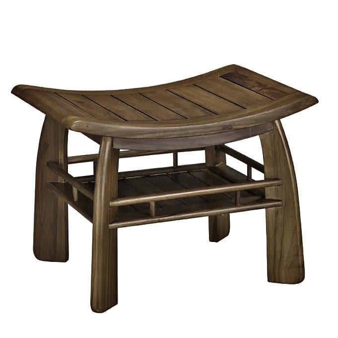 Табурет для ванной из дерева Кейвис Сепия (ТВН-006708)