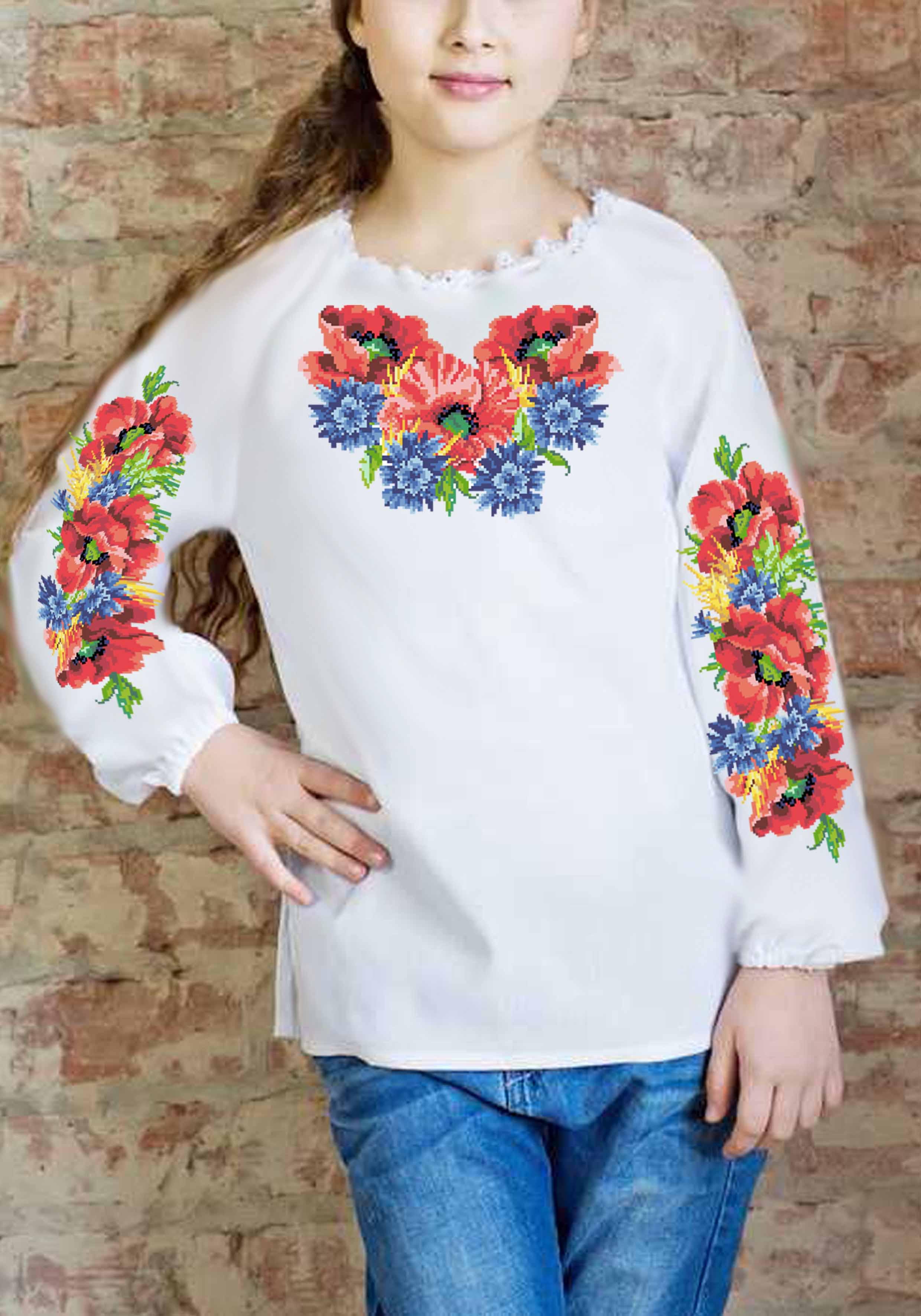 Заготовка для вышивки нитками/бисером для девочки домотканое полотно (СДД-90)