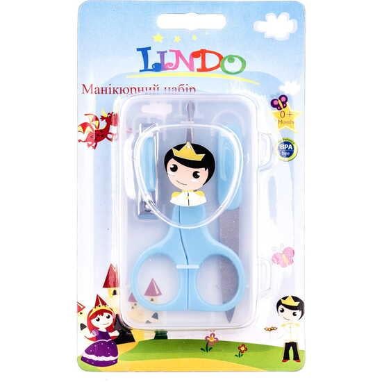 Набір манікюрний LINDO ножиці/пилочка/щипчики Синій (LI801)