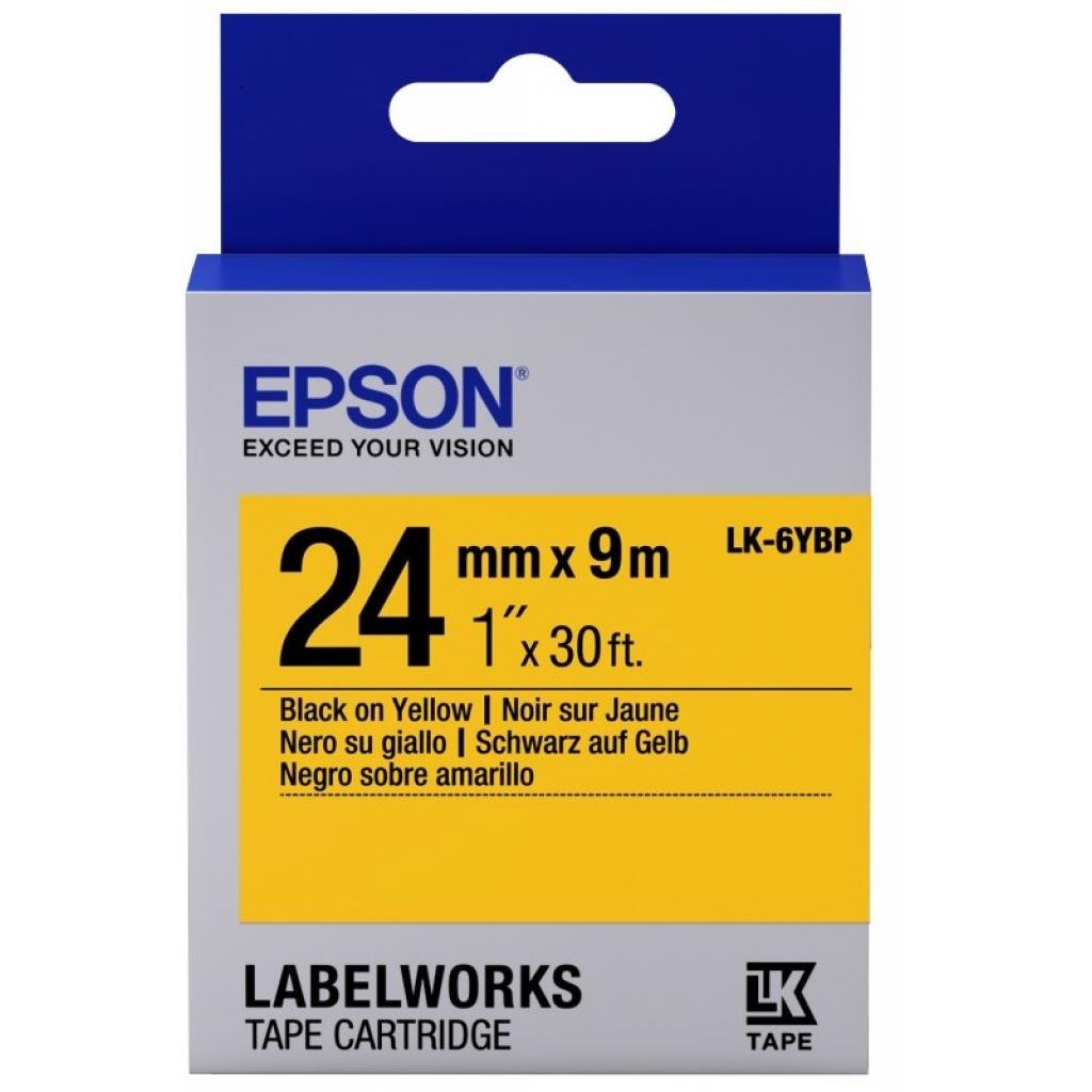 Epson LK6YBP лента для принтера Pastel Blk/Yell для LW-700 24 мм 9 м Yellow (C53S656005)