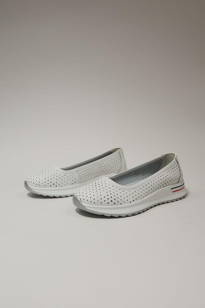 Балетки ALLSY кожаные р. 40 Белый (196684) - фото 5