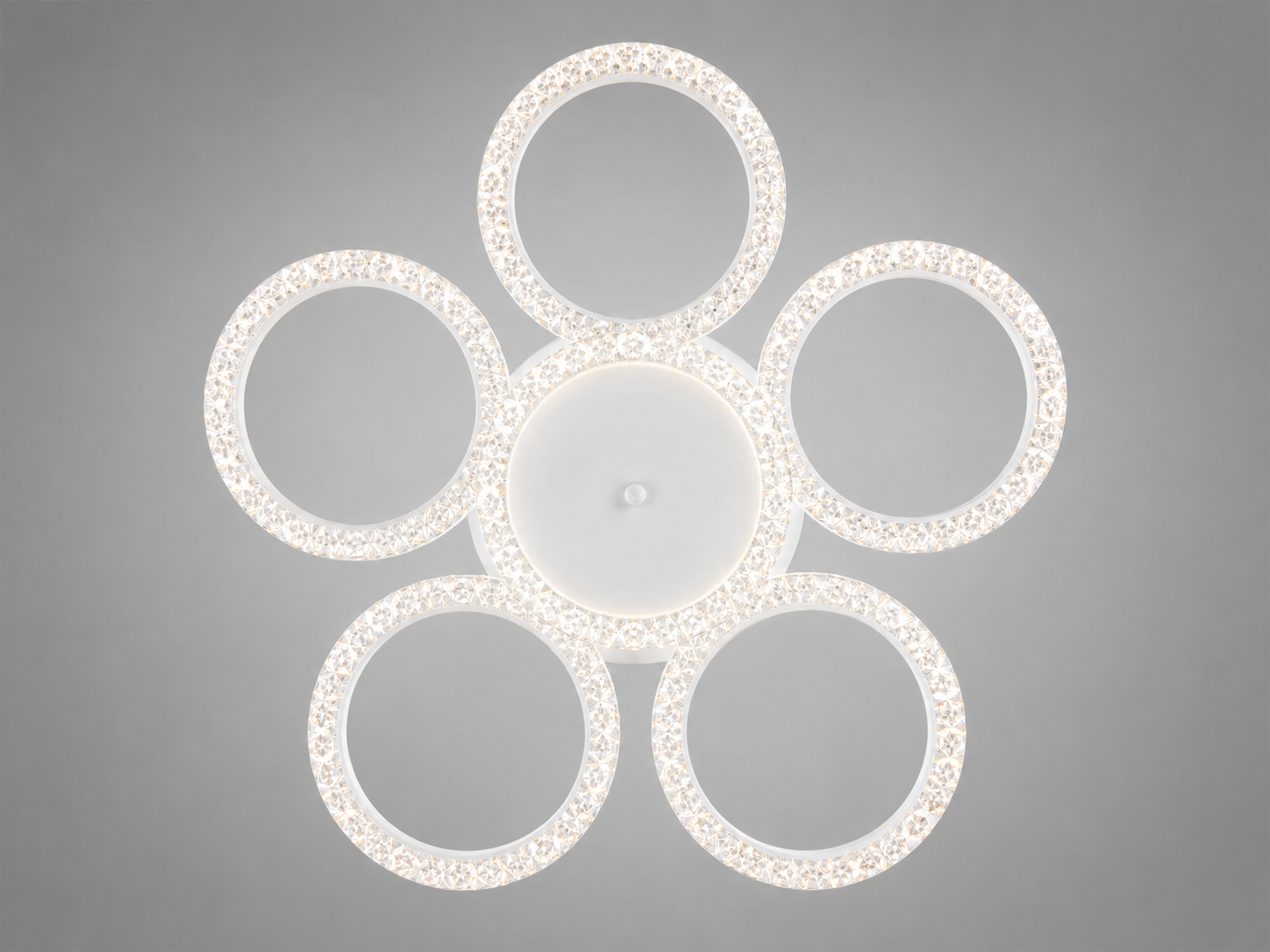 Люстра потолочная LED кольца 133 Вт Белый (MX4770/5+1WH)