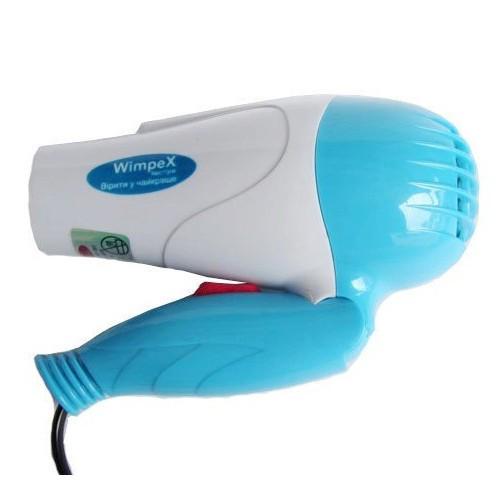 Фен для волос складной WIMPEX WX-1301 Белый/Голубой