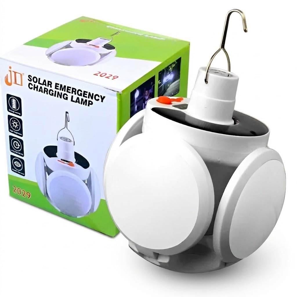 Лампа аккумуляторная Bailong BL-2029 кемпинговая LED с солнечной панелью USB 100W