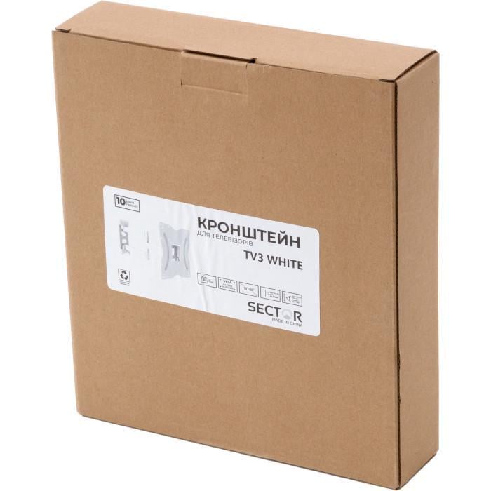 Кронштейн для телевизоров и мониторов SECTOR TV3 13-55" до 30 кг VESA 200x200 White - фото 8