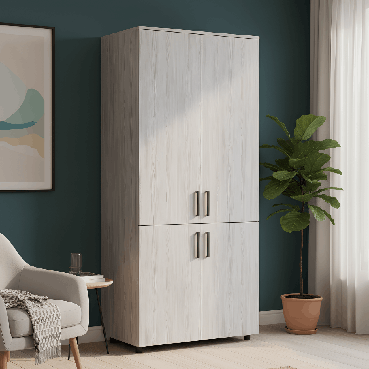 Шкаф для одежды Doros Торн 2 ДСП полки 90х51,6х200 см Сосна Натти (DRS-012074)