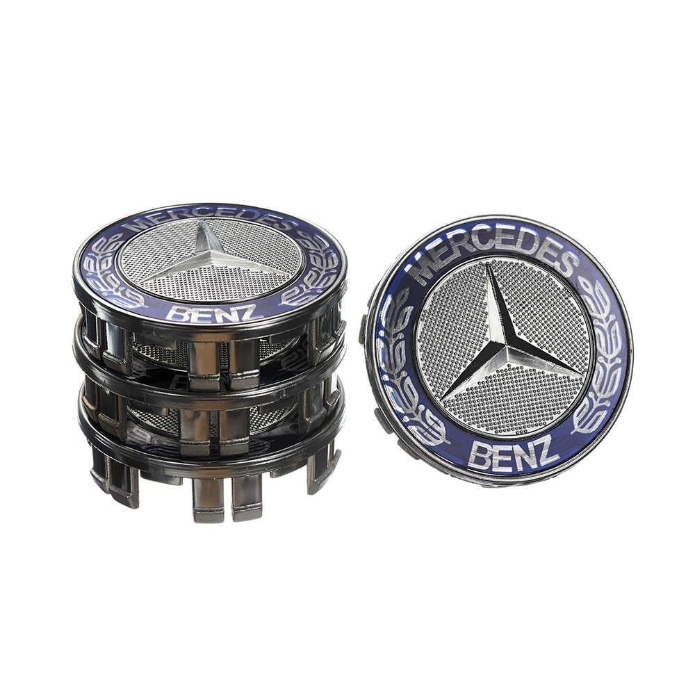 Заглушка колесного диска Mercedes 75x70 мм 4 шт. Серый (00000044856)