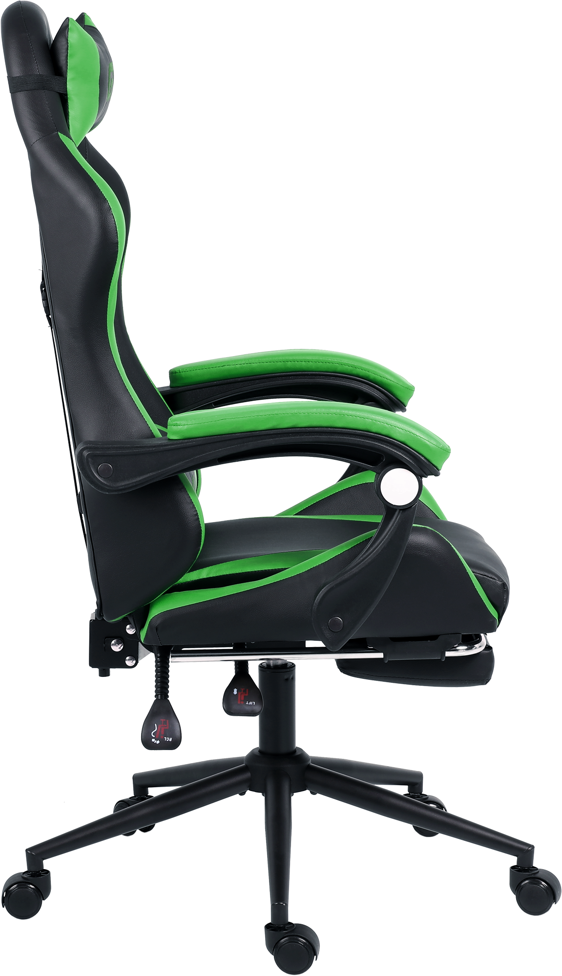 Крісло геймерське GT Racer X-2323 Black/Green - фото 3