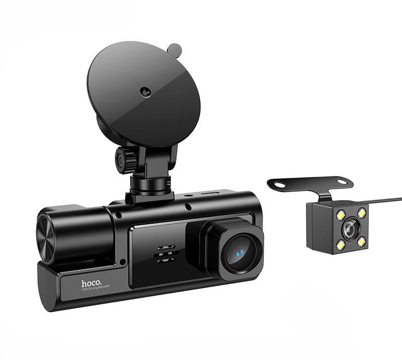 Автомобільний відеореєстратор Hoco DI60 145° 480p/720p 30FPS з передньою/салонною/задньою камерою Black (0610b3ee) - фото 3 Автомобільний відеореєстратор Hoco DI60 145° 480p/720p 30FPS з передньою/салонною/задньою камерою Black (0610b3ee) - фото 3