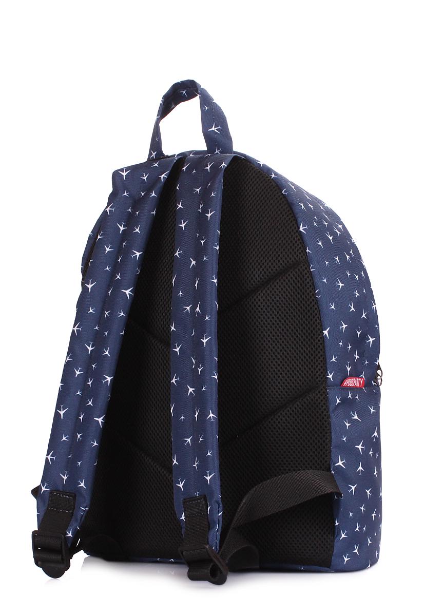 Рюкзак міський з літаками POOLPARTY Backpack-planes-darkblue 40х30х16 см Синій (3670068) - фото 3