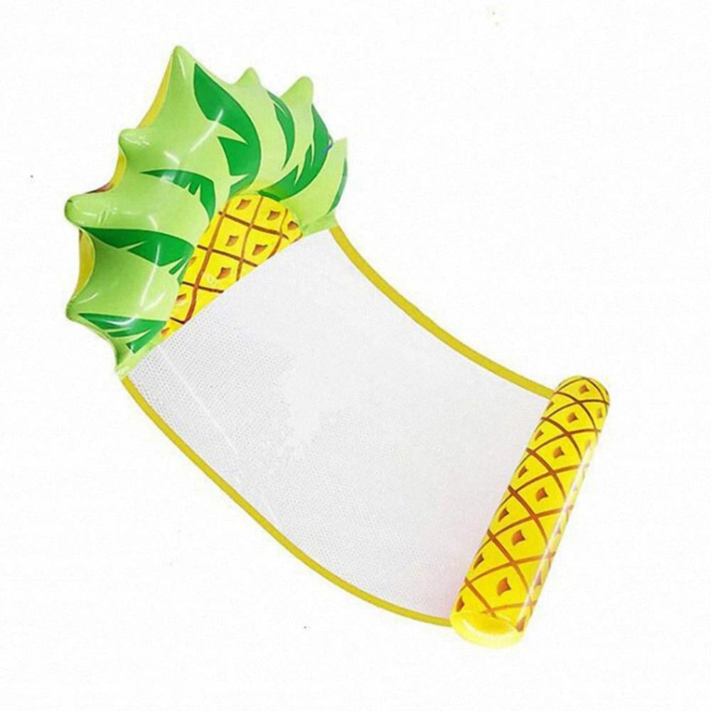 Матрац для плавання надувний "Ананас" з сіткою та підголовником, 152x70см