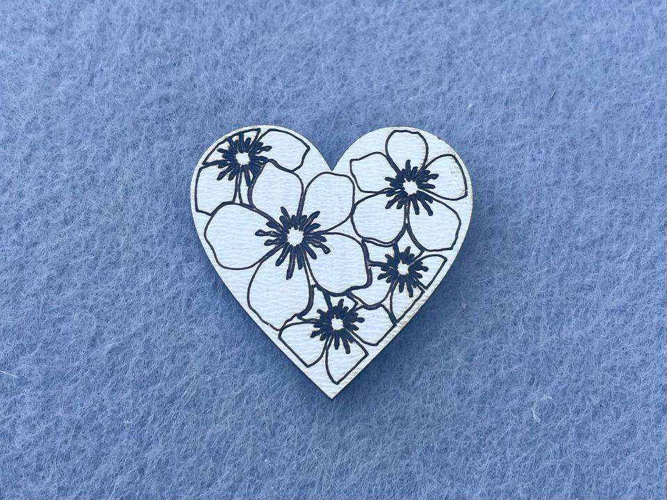 Декор з МДФ Серце 50 шт. (21172)