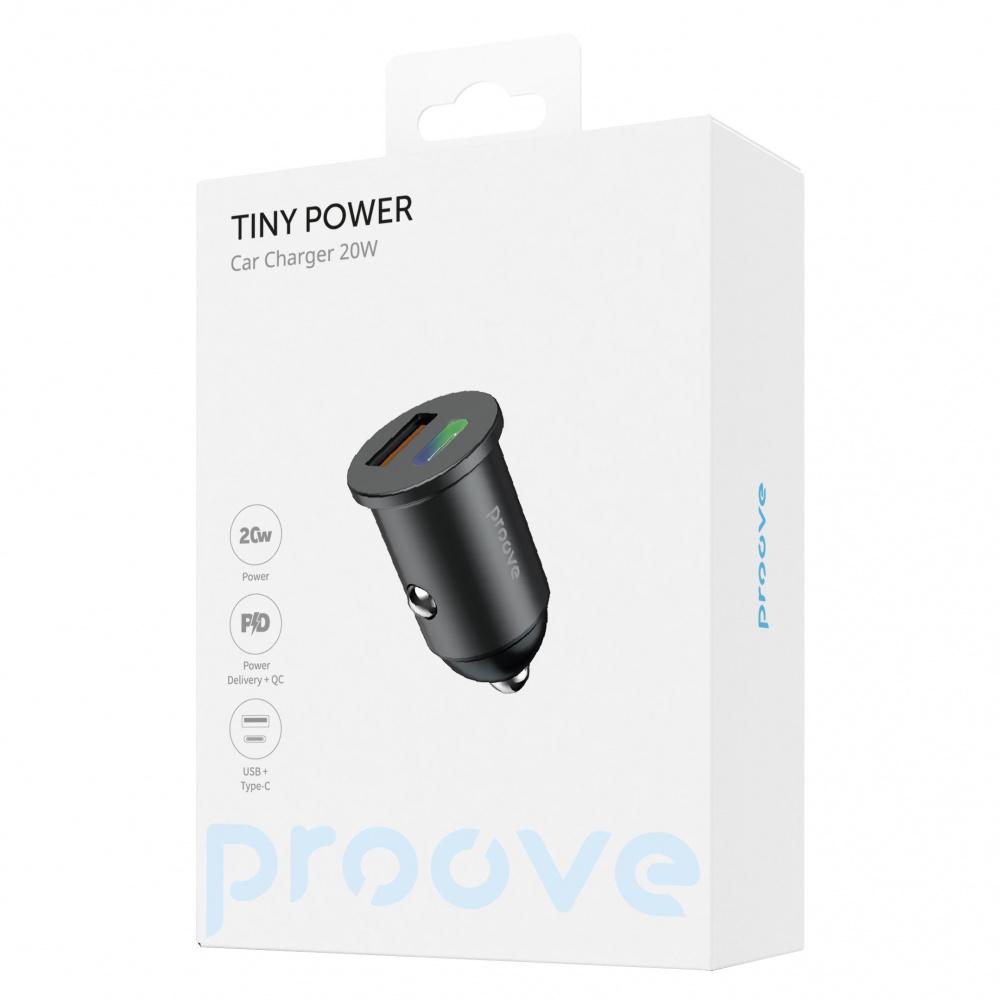 Зарядное устройство автомобильное Proove Tiny Power 20 W USB+Type-C Черный (48856 black) - фото 2