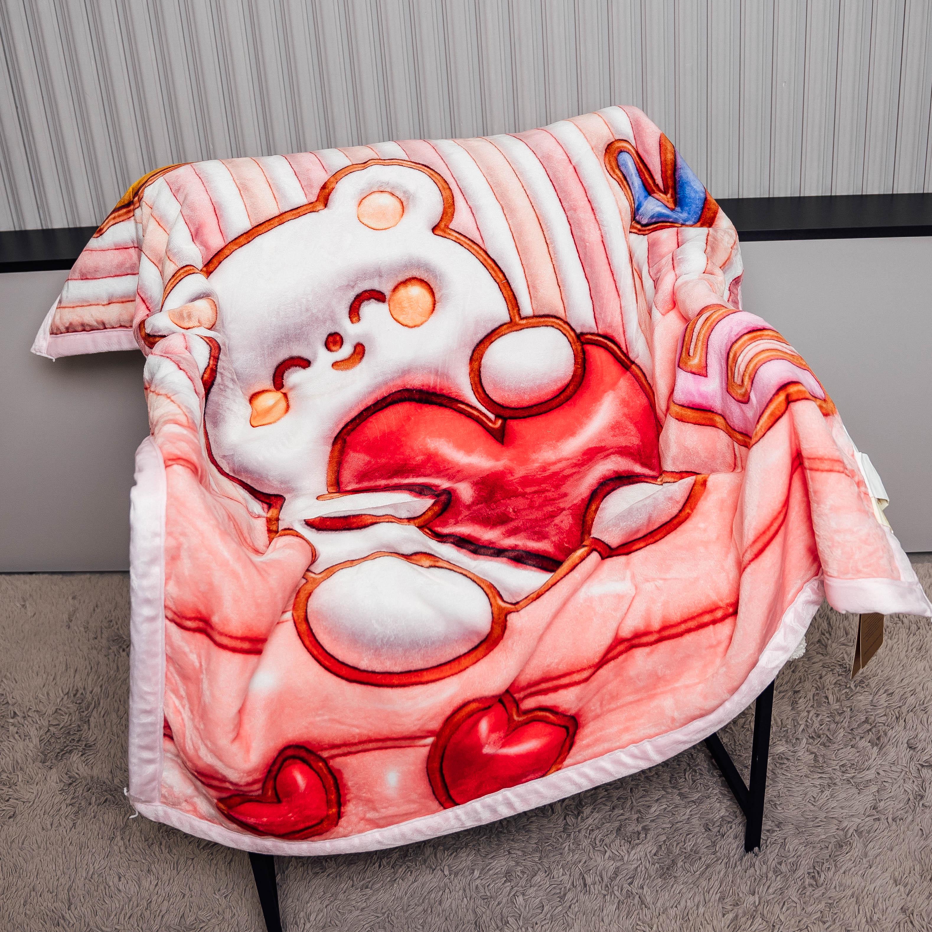 Плед дитячий 88131 3D малюнки 110х140 см Світло-рожевий (28082_28) - фото 1 Плед дитячий 88131 3D малюнки 110х140 см Світло-рожевий (28082_28) - фото 1