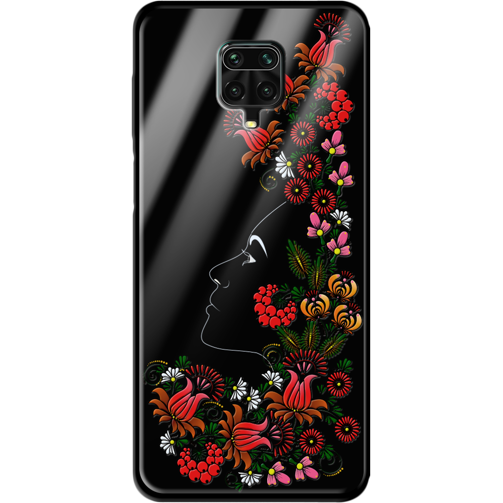 Чехол Boxface Xiaomi Redmi Note 9S 3D Ukrainian Muse Черный силикон со стеклом (39475-bk64-40098)