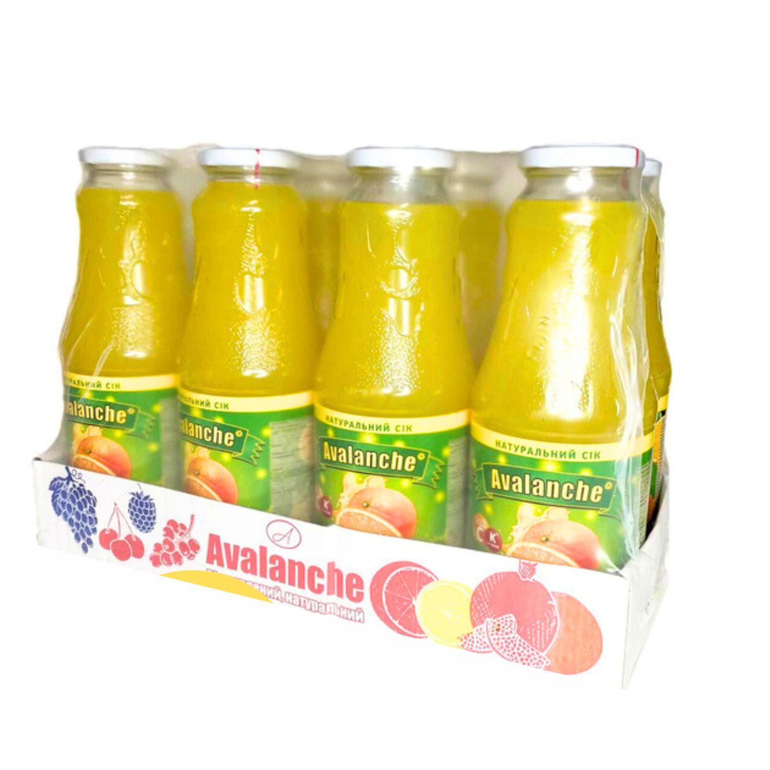 Сік апельсиновий натуральний відновлений Avalanche 1 л 8 шт. (J-A-Orange-1L-pack8)