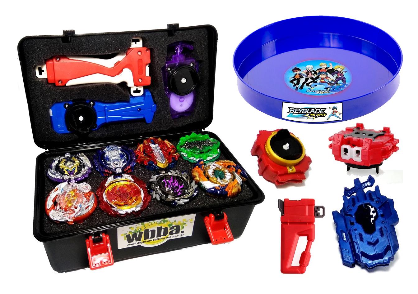 Набор Бэйблейд Бокс 8 Бэйблейдов/5 запускателей/2 Лаунчер/кейс/Арена 35см