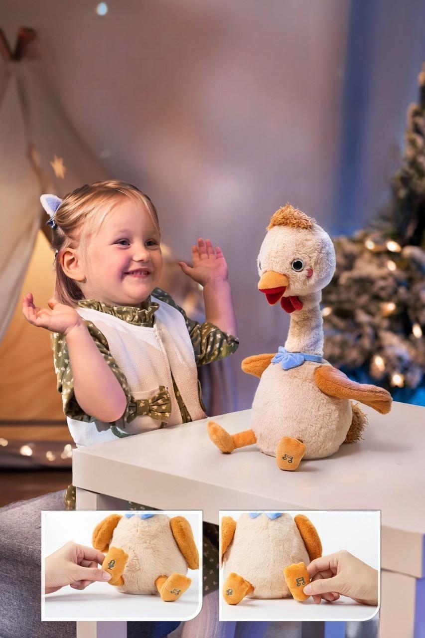 Іграшка м'яка Tumama Гуска танцююча Бежевий - фото 9