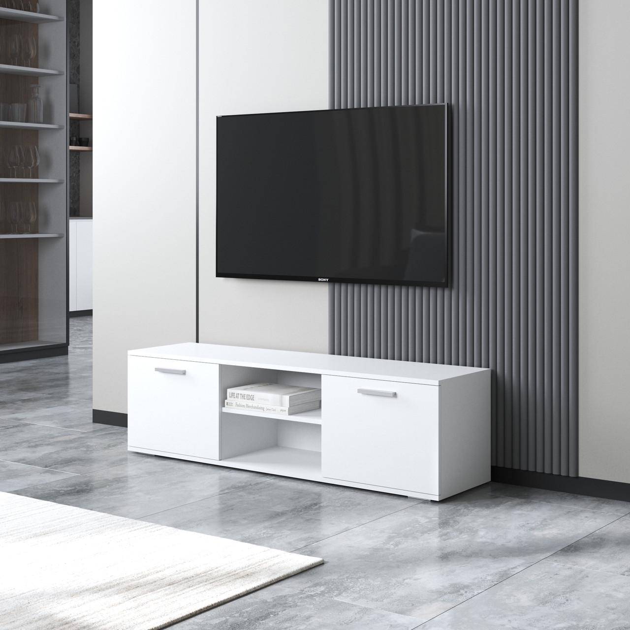 Тумба под телевизор Вайс M-106 1400х400х361 мм Белый (30642581) - фото 1 Тумба под телевизор Вайс M-106 1400х400х361 мм Белый (30642581) - фото 1