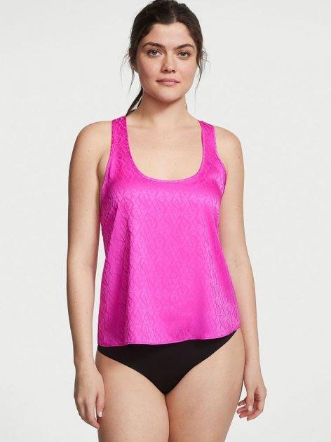 Пижама Victoria's Secret Satin Racerback сатиновая шортики/маечка L Розовый (2050093657) - фото 2